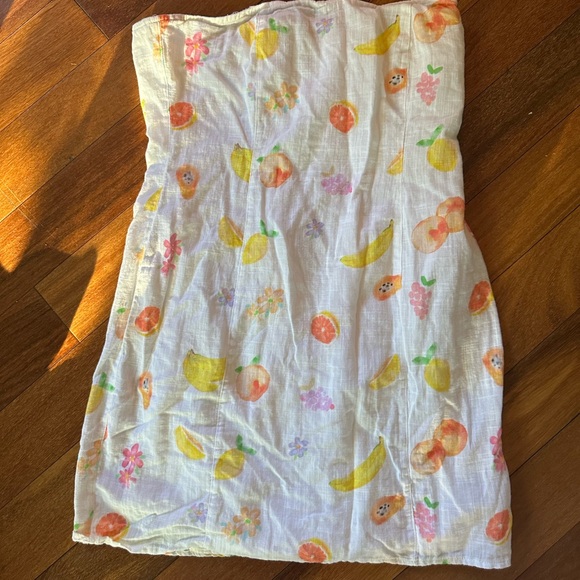 Princess Polly Fruit Print Strapless Dress - Picture 1 of 4